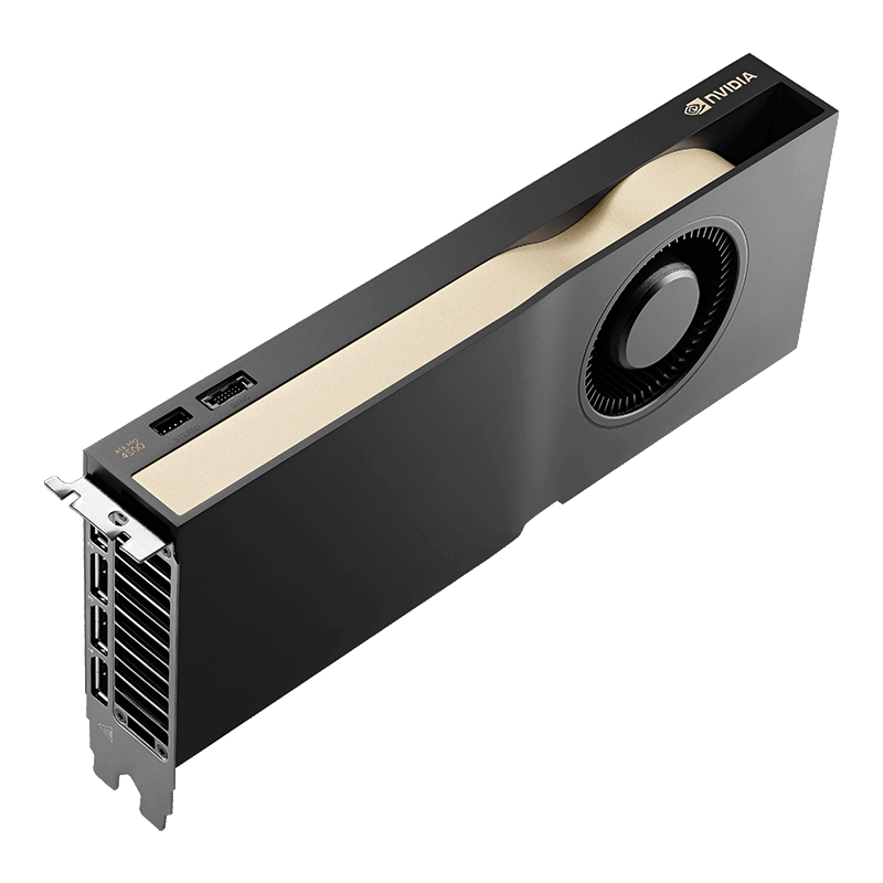 NVIDIA RTX PRO 4500 Blackwell 32GB, blower-cooled card from the top left